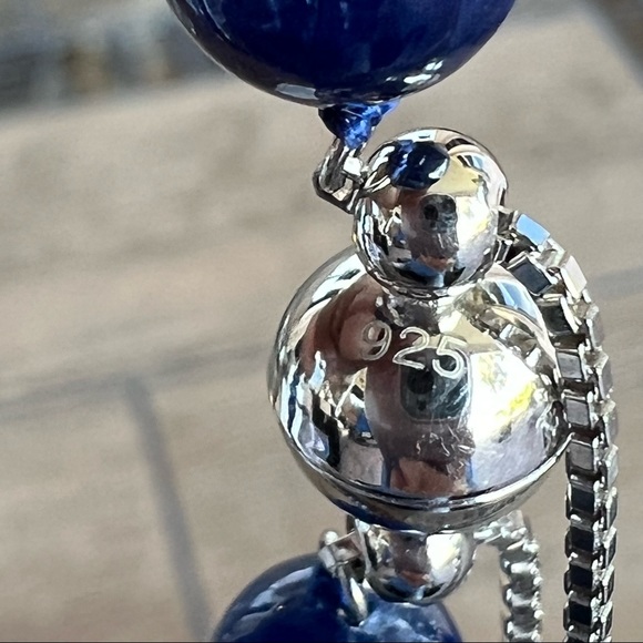 RARE HIMALAYAN Kyanite Beaded Sterling Silver Necklace - Picture 13 of 13